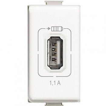 Bticino AM5285C1 Caricatore USB con 2 Prese, Bianco