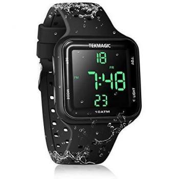 Orologio da polso resistente all'acqua 10 ATM 100m Banglin con calendario e doppio fuso orario