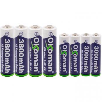 Piles Okoman 3000 mAh AAA et 3800 mAh AA