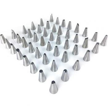 Complete 52-Piece Cake Decorating Nozzle Kit