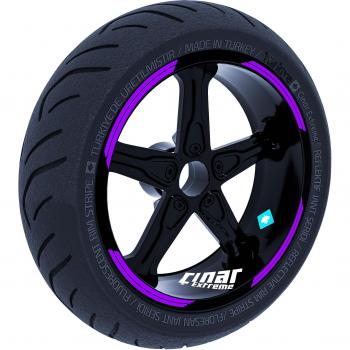 Étiquette Céramique Roue à Rayures Violet Aubergine