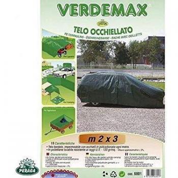 Verdemax 6801 2×3 m Green 12 g/m² Tarp with Eyelets