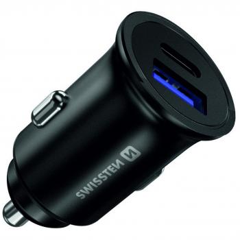 Caricatore Vettura Swissten USB‑C PD 36W – Metal Black