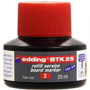 Recarga de tinta EDDING para marcadores de pizarra BTK 25 25 ml rojo