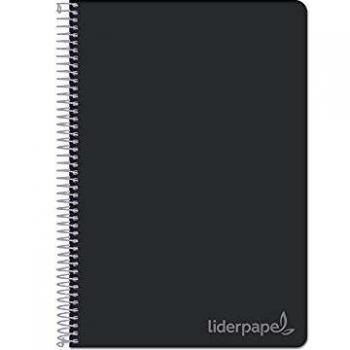 Cuaderno Witty tamaño cuarto con cuadrícula de 4 mm color negro