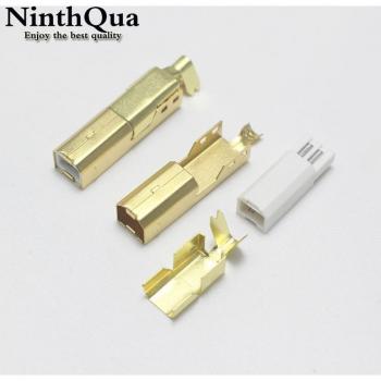 Gold Plated USB B Male Connector for Soldering