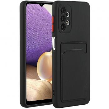 Étui Noir TPU avec Porte-Carte pour Samsung Galaxy A52