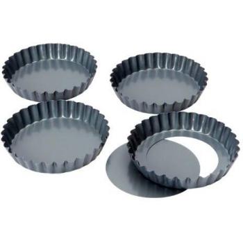 Dexam Silver Mini Quiche Tart Pans