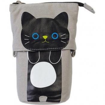 Leinwand Bleistift Tasche mit Reißverschluss