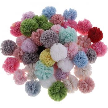 DIY Hobby Pom Poms – 50-Count Multicolor Ball Set – Arts & Crafts