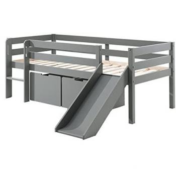 Spielbett VIPACK Vipack Pino Betten Gr. ohne Hängeregal, Liegefläche B/L: 90 cm x 200 cm Höhe: 83 cm, grau
