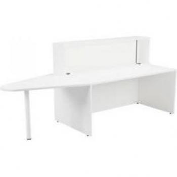 Jemini Reception Unit with Extension 1400x800x740mm White