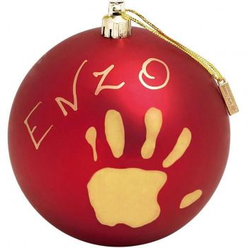 Boule de Noël Hoppop Baby Art Rouge