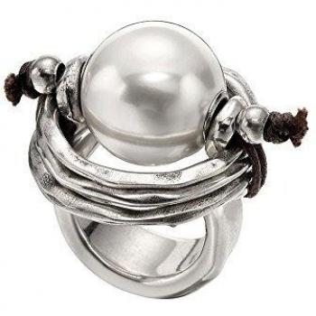 Anillo de plata de ley y perla UNO de 50