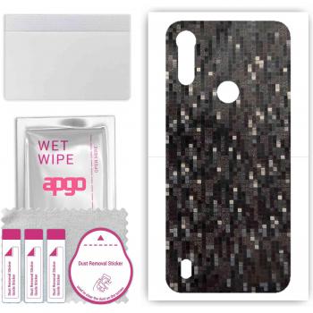 Wrap Film APGO Moto E6s 2020 – Stampa Pixel Nero