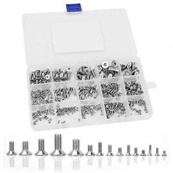 All‑Steel 320‑Piece Flat Head Hex Bolt Assortment (M2–M6)