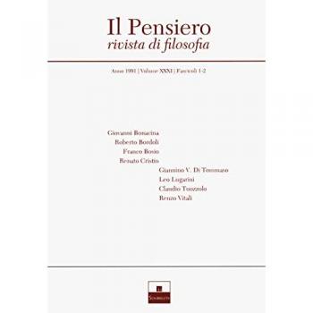 Il pensiero. Rivista di filosofia (1991). Vol. 31/1-2