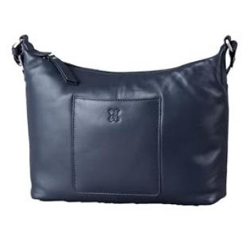 Lakeland Leather Women’s Talkin’ Leather Shoulder Bag – Navy