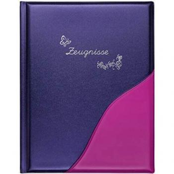 Zeugnismappe Idena 20016 – 12 lila Metallic-Ordner, DIN A4