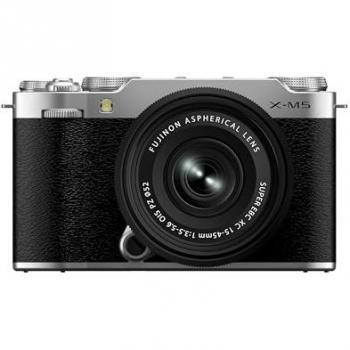 FUJIFILM X-M5 + XC15-45mm Kit Silber