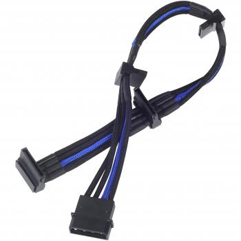 Extensor de Alimentación Molex a 4xSATA 0.3m Silverstone