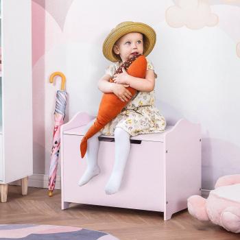 HOMCOM 40x60cm Kids Storage Box Bedroom Organizer for Child Chest 3 Yrs+311-013P