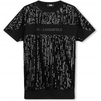 Abito elegante nero con paillettes per bambina