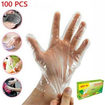 Gants de ménage transparents 100 pièces