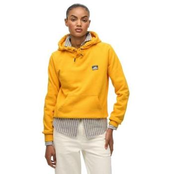 Superdry Damen Kapuzenpullover „Great Outdoors“ – Gelb, Logostickerei, Größe 40