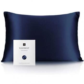 Yanibest Luxury Mulberry Silk Pillowcase, 21 Momme, 600 Thread Count, Hidden Zipper Design, Single Pack