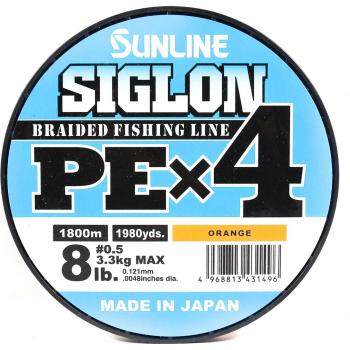Sunline 1800M PE X4 Orange 0.5 8lb