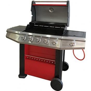 Dmora 4-flammiger Grill mit Seitentisch