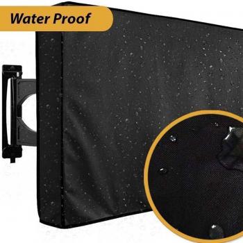 Housse Extérieure TV Étanche Oxford Noir – Ensemble 22‑70”