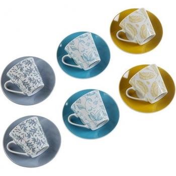 Set 6 Tazas de Café de Porcelana IZABELA 20090523