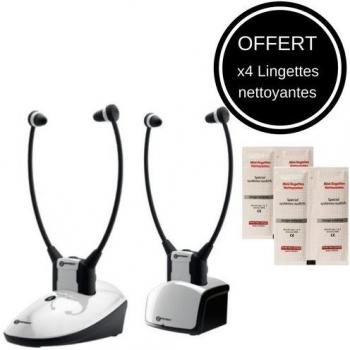 CL7350 Gemearc Cuffie per TV 120 dB – Con 4 Disinfettanti in Salvataggio