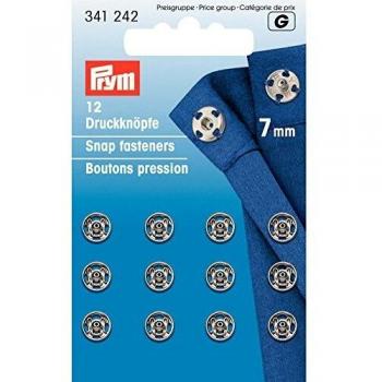 Prym Sew-On Snap Buttons 7 mm Silver