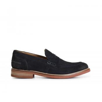 Mocassini Navy in Pelle Scamosciata per Uomo 41