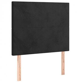 Testiera a LED Nera 80x5x118/128 cm in Velluto cod mxl 48228