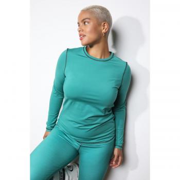 Canottiera verde scollo girocollo donna 52/54, poliestere/elastan, Studio Untold