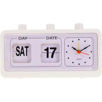 Horloge rétro numérique à changement de cadran « Calendrier Heureux »