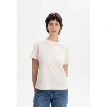 Fein gerippter Kragen T-Shirt KHIRA
