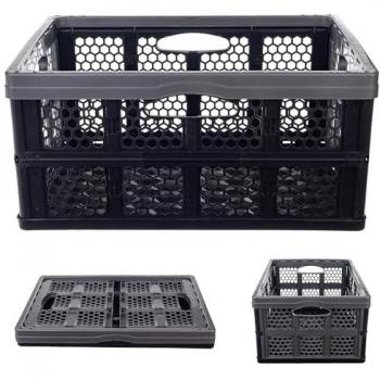 KADAX 32‑Liter Grey Collapsible Plastic Box