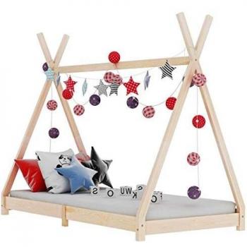 Capella Kids Bed Solid Pine Wood Frame Tipi Style