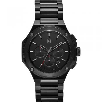 Mvmt Chrono Quartz – Bracelet en Acier Inoxydable Noir