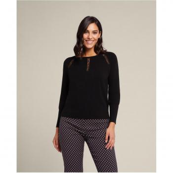 Camiseta de Viscosa con Entredós Elena Miró