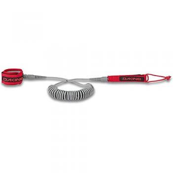 Dakine Shadow Series Coiled Ankle SUP Leash – Grey/Red Mix