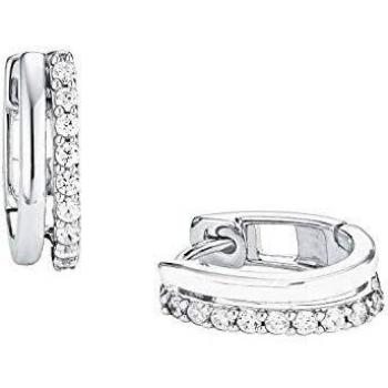 S.Oliver Ohrcreolen mit 18 Zirkonia, Sterling Silber