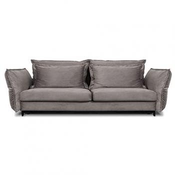 Canapé contemporain Velours Verduro – 4 places – Gris Clair