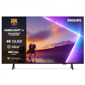 Philips 50PUS8500/05 Smart 4K QLED Ambilight TV, Black Edition