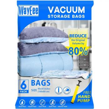 WayEee Jumbo Vacuum Storage Bags with Hand Pump